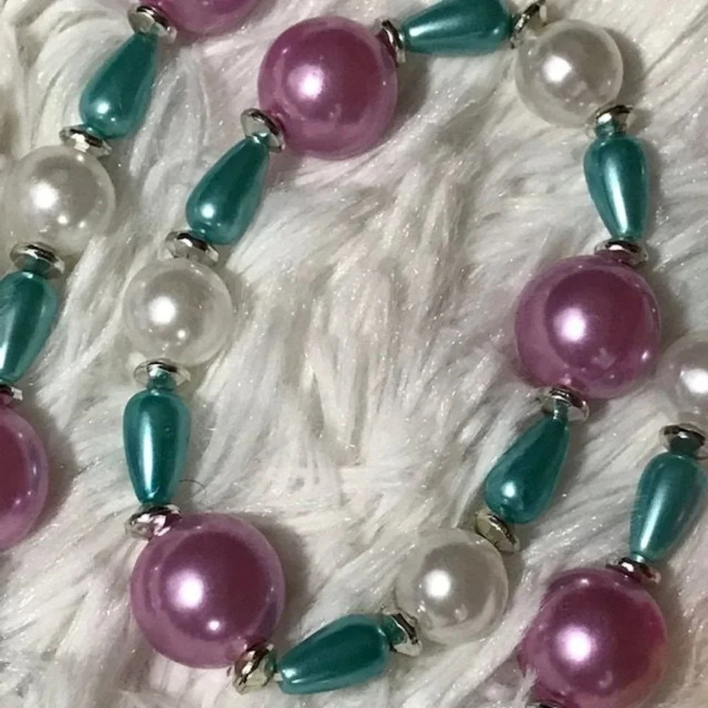 8 Pc Disney Princess Bead Necklace Bracelet Set